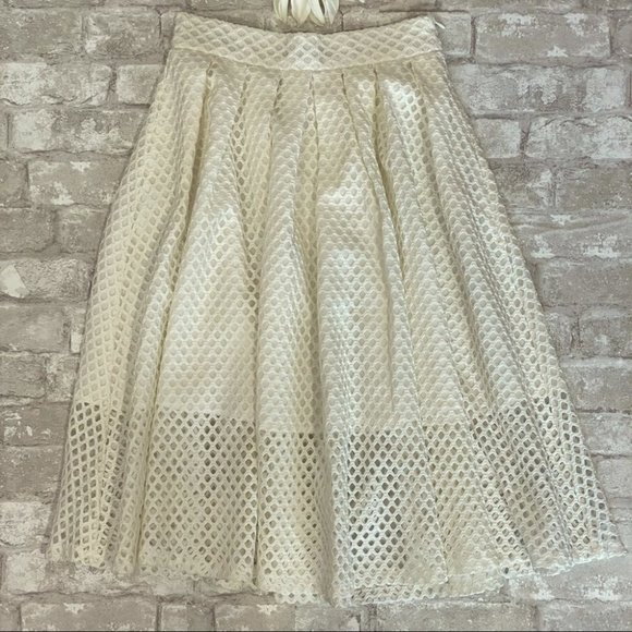 SOLD | Elegant Perforated Eyelet Poodle Skirt NWOT ⚡️HOST PICK⚡️ - Picture 12 of 14